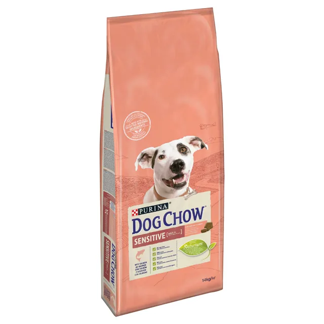 DOG CHOW Sensitive granule losos, rýže - 14 kg