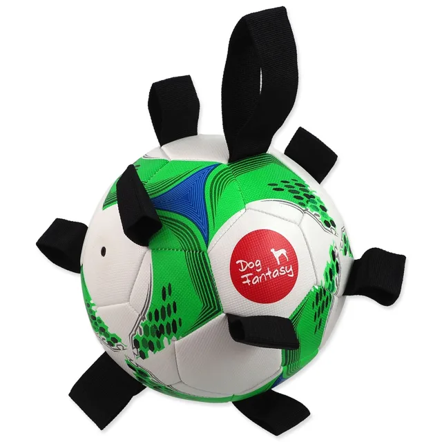 Dog Fantasy Hračka míč fotbalový s úchytky pro psy 22cm