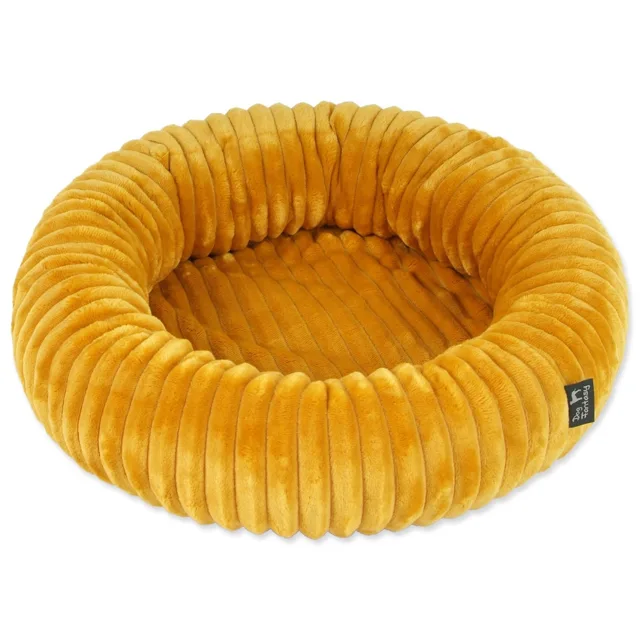 Dog Fantasy Pelech Stripe kulatý hořčicový 60cm