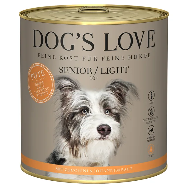 Dog's Love Senior/Light s krůtím - 24 x 800 g