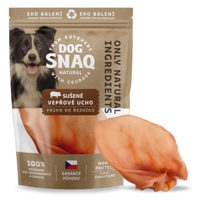 DOG SNAQ Vepřové ucho sušené 1 kus