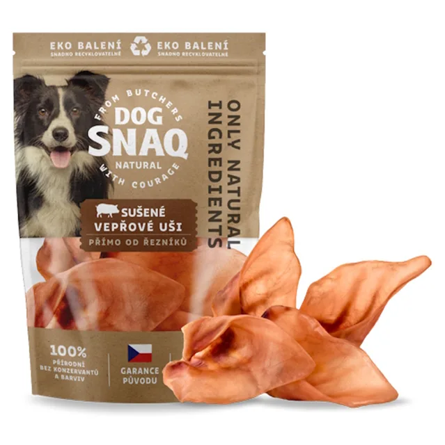 DOG SNAQ Vepřové ucho sušené 4 ks