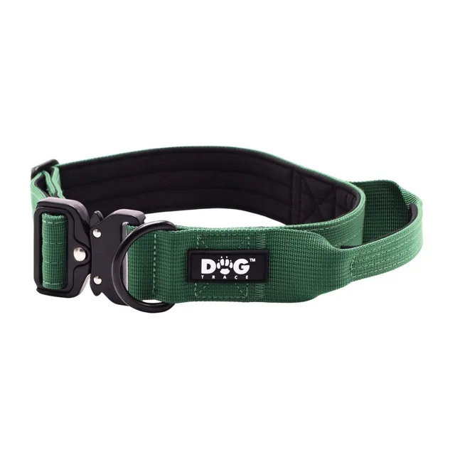 Dogtrace K9 taktický obojek pro psy s rukojetí, zelený | P57756