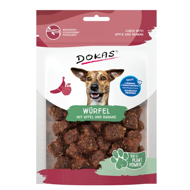 Dokas kostky s jablkem a banánem - výhodné balení: 8 x 105 g (840 g)