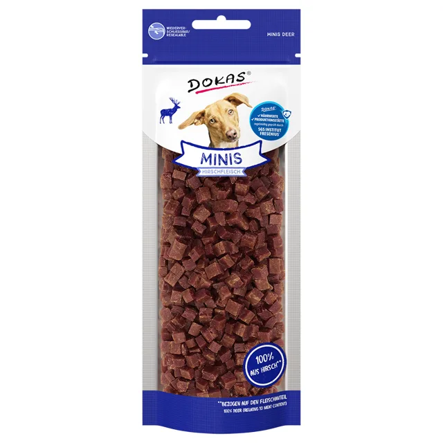 Dokas Minis jelení maso - výhodné balení: 2 x cca 60 g (cca 120g)
