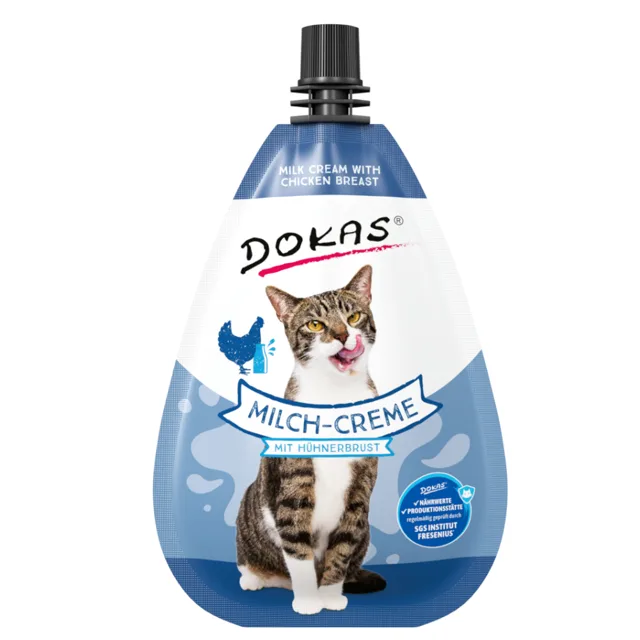 Dokas mléčný krém s kuřecími prsíčky - výhodné balení: 4 ks (4 x 80 g)