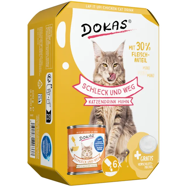 Dokas Schleck und Weg kuřecí nápoj pro kočky - výhodné balení: 2 x 600 g