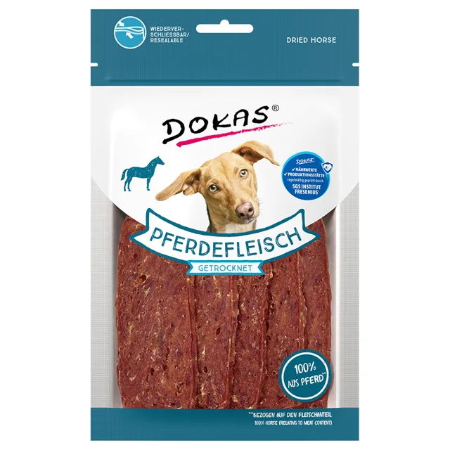 Dokas sušené koňské maso - výhodné balení: 4 x cca 60 g (240 g)