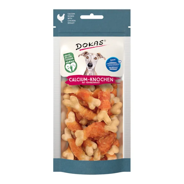 Dokas vápníkové kostičky - s kuřecími prsíčky (75 g)