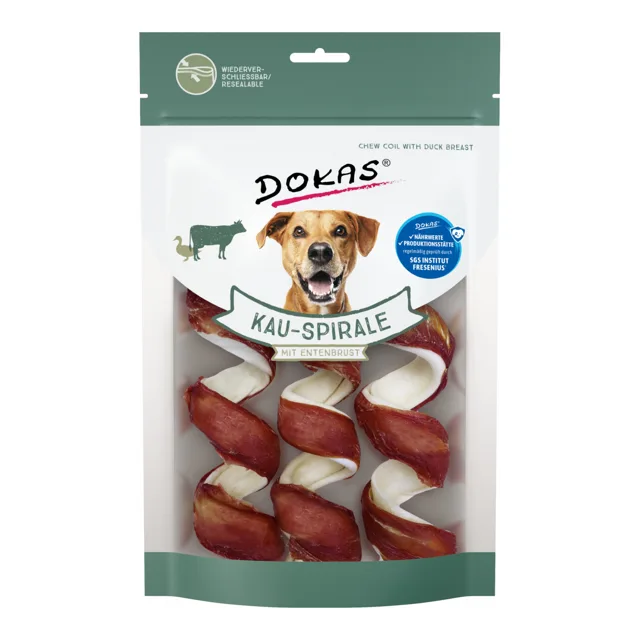 Dokas žvýkací spirála kachní prsa - výhodné balení: 6 kusů (2 x 110 g)