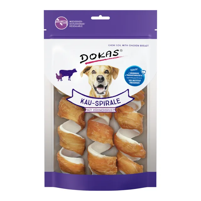 Dokas žvýkací spirála kuřecí prsa - 3 kusy (110 g)