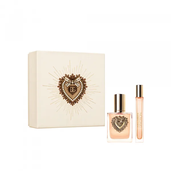Dolce&Gabbana Devotion  dárková sada (parfémová voda 50 ml + cestovní balení vůně 10 ml) (EdP 50 ml + cestovní sprej 10 ml)