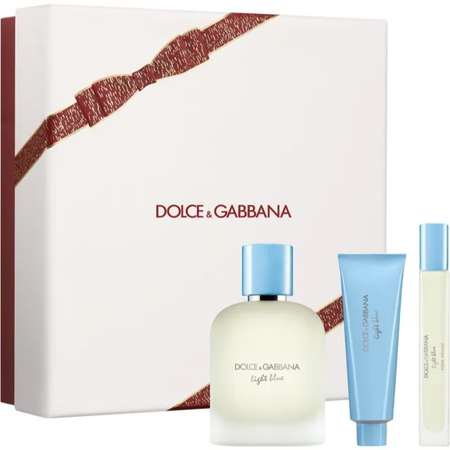 Dolce&Gabbana Light Blue Pour Homme EDT Trio Gift Set dárková sada pro muže