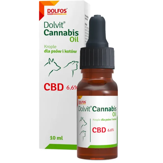 DOLFOS Cannabis Oil 10ml olej z CBD pro psy a kočky