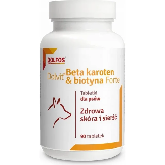 DOLFOS Dolvit Beta Karoten &amp; Biotyna Forte 90 tbl. přípravek pro zdravou srst a kůži pro psy
