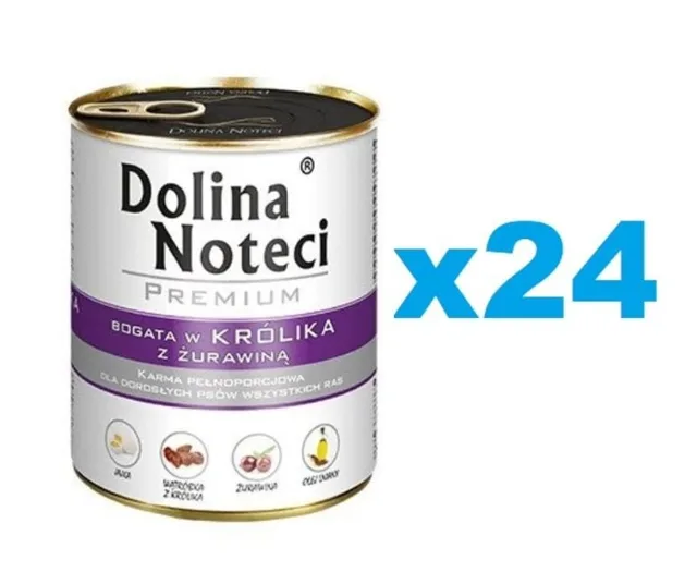DOLINA NOTECI Prémiové krmivo s králíkem a brusinkami 24x800g