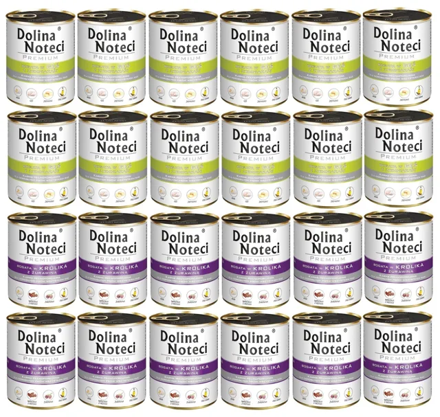 DOLINA NOTECI Prémiový mix husa s bramborami a králík s brusinkami 24x800g