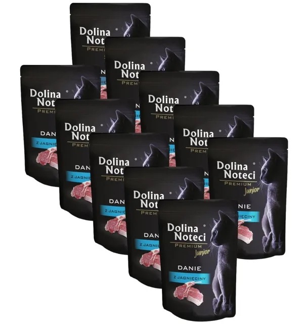 DOLINA NOTECI Premium Junior jehněčí maso 10x85 g krmivo pro koťata