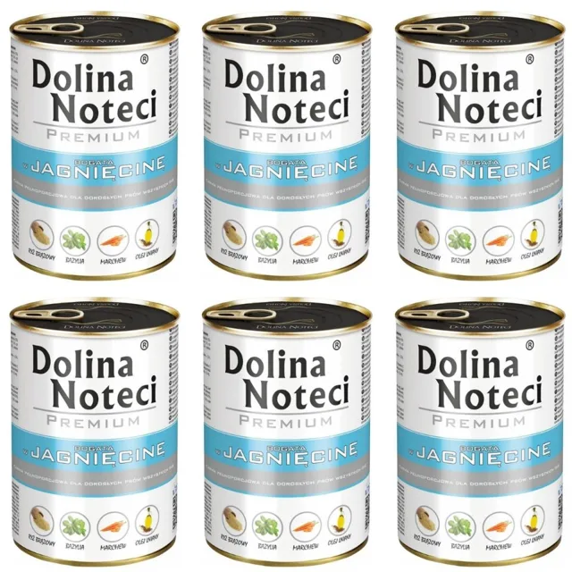 DOLINA NOTECI Premium konzervy pro dospělé psy s jehněčím masem 6x 400g