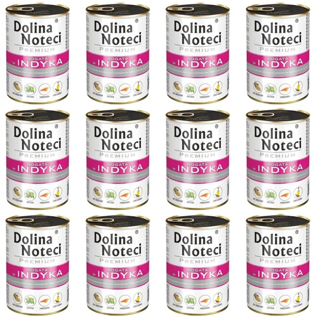 DOLINA NOTECI Premium konzervy pro dospělé psy s krůtím masem 12x400g