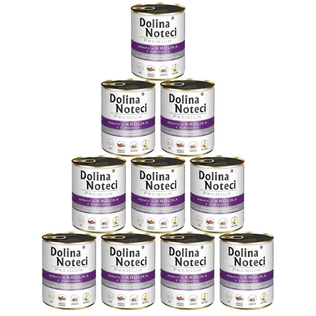 DOLINA NOTECI Premium králík s brusinkami 10x800g