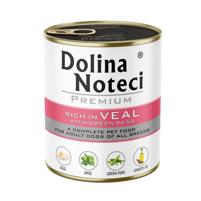 DOLINA NOTECI Premium krmivo bohaté na telecí s hráškem 800 g