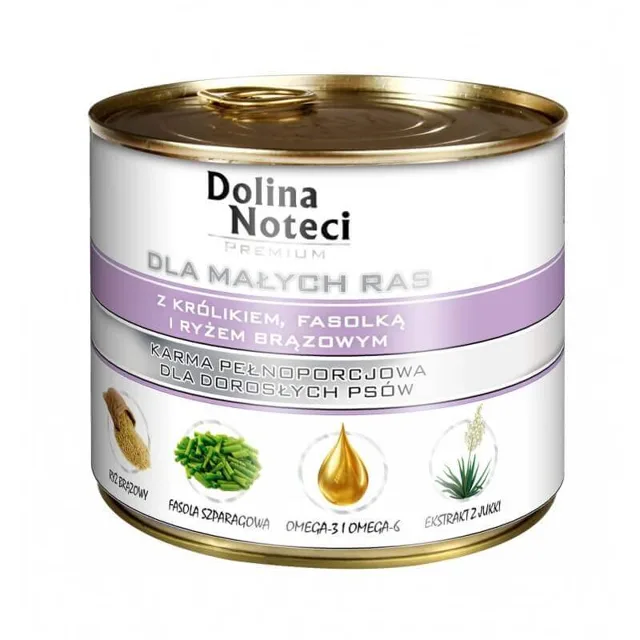 DOLINA NOTECI Premium s králíkem, fazolemi a hnědou rýží 185g
