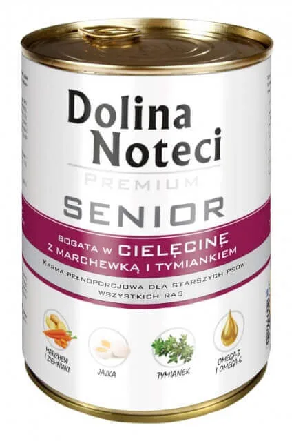 DOLINA NOTECI Premium Senior Bohatá na telecí, mrkev a tymián 400g