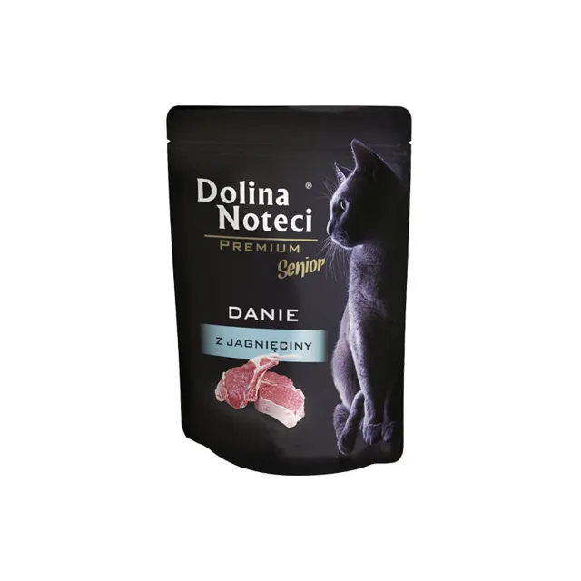 DOLINA NOTECI Premium Senior jehněčí 85 g konzerva pro starší kočky