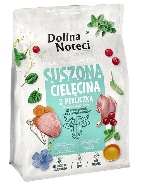 DOLINA NOTECI Premium Telecí s perličkou krmivo pro psy malých plemen 3 kg