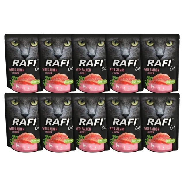 DOLINA NOTECI Rafi Cat vlhké krmivo pro kočky s lososem 10 x 300 g
