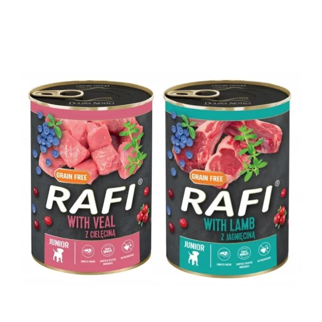 DOLINA NOTECI RAFI Junior mix příchutí (telecí, jehněčí) 36x400g