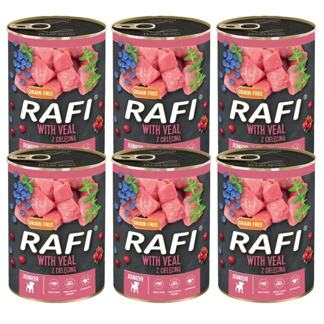 DOLINA NOTECI RAFI Junior Veal  6x400 g telecí konzervy pro psy