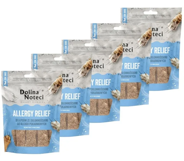 DOLINA NOTECI Smart Chews Allergy Relief 5x100g podpora při potravinových alergiích, sušené pamlsky pro psa