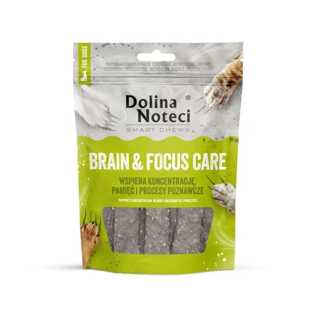 DOLINA NOTECI Smart Chews Brain &amp; Focus Care 100g podpora kognitivních funkcí, sušené pamlsky pro psy