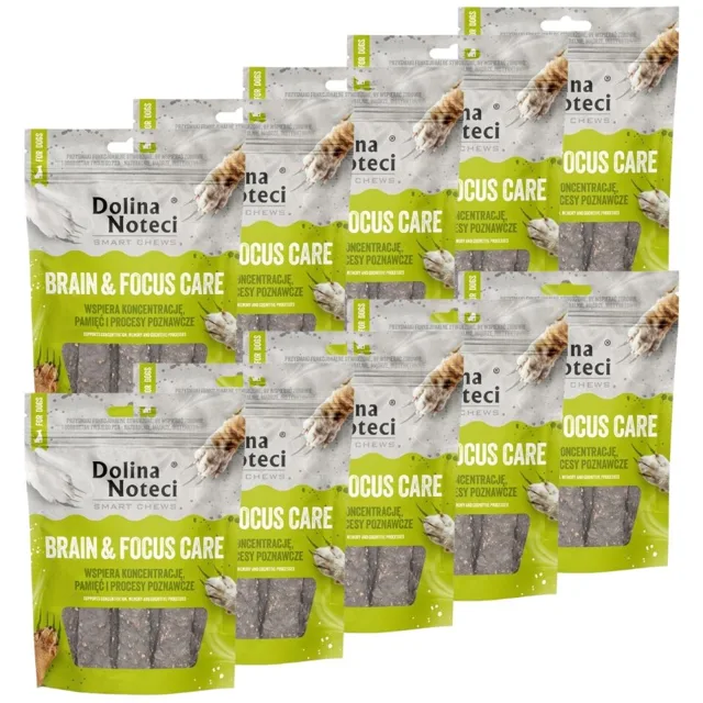 DOLINA NOTECI Smart Chews Brain &amp; Focus Care 10x100g podpora kognitivních funkcí, sušené pamlsky pro psy