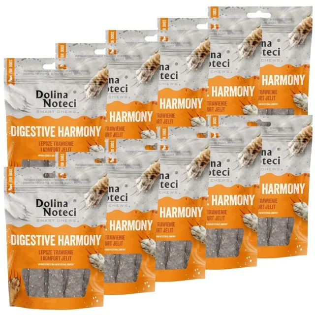 DOLINA NOTECI Smart Chews Digestive Harmony 10x100g podpora trávení, sušené pamlsky pro psy