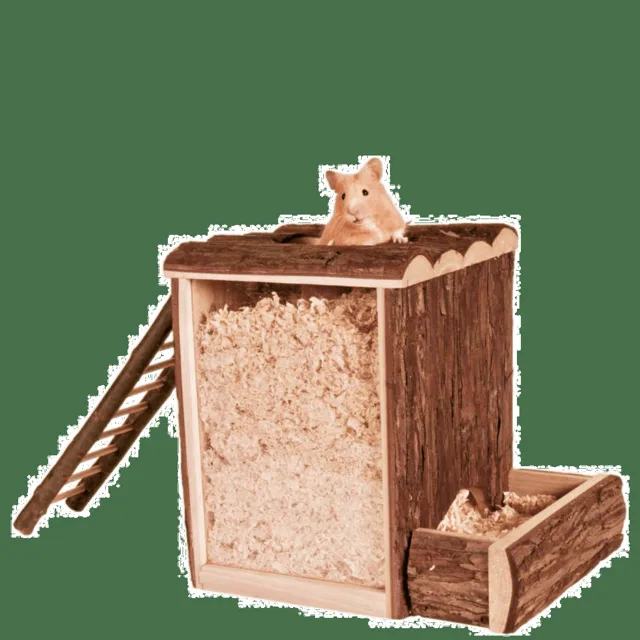 Domeček a hrací věž se žebříkem Natural Living Trixie 25 x 24 x 20 cm