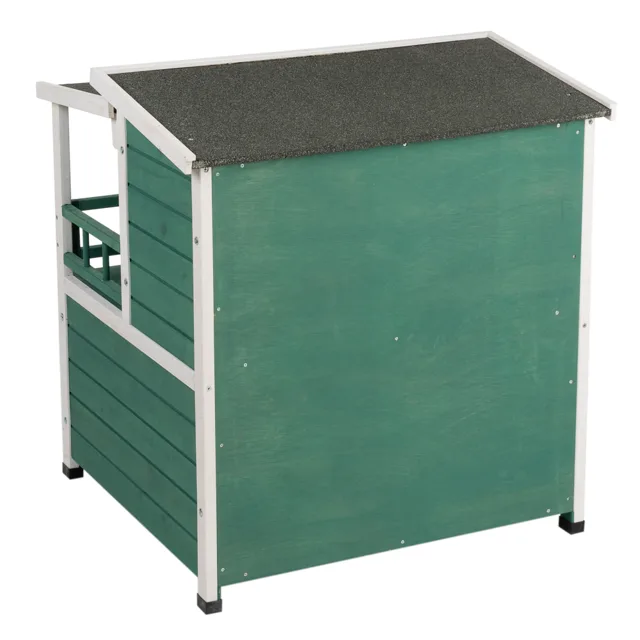 Domeček pro kočky Sonnendach - D 91,5 x Š 71 x V 82 cm - zelená / bílá
