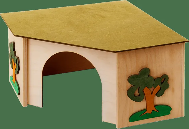 Domek JK rohový pro králíky 27x27x15cm