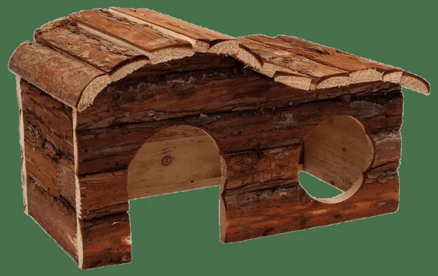 Domek Small Animals Kaskada dřevěný s kůrou 31cm