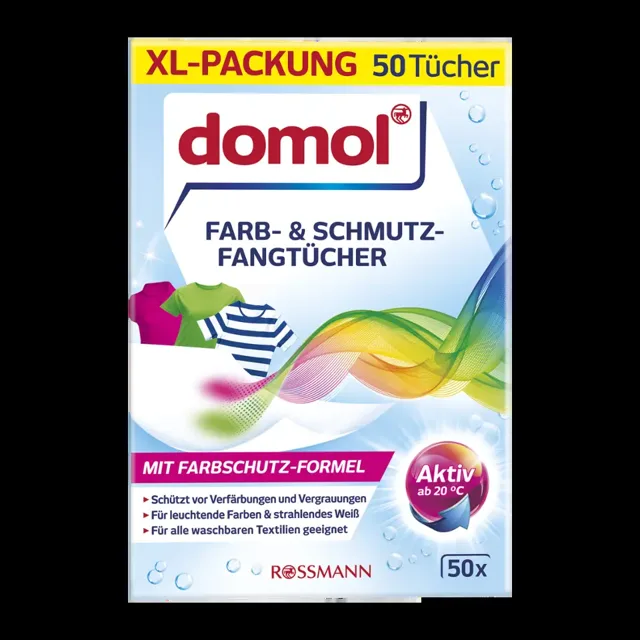 Domol Prací ubrousky proti obarvení prádla XL 50 ks