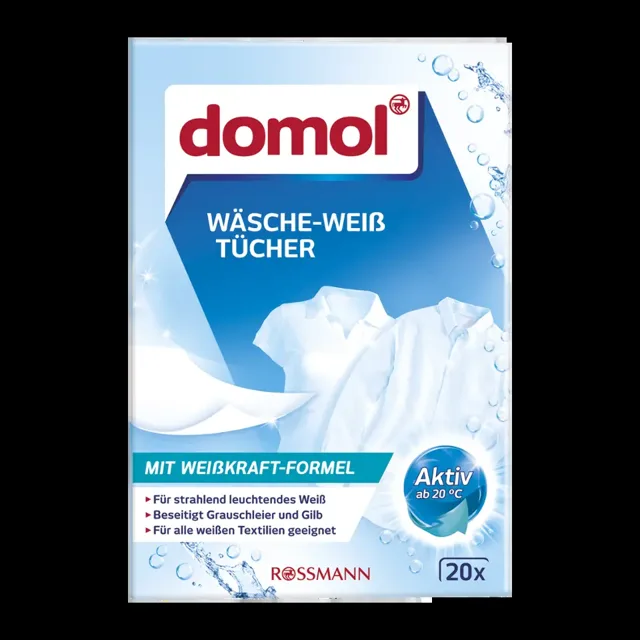 Domol Ubrousky do pračky na bílé prádlo 20 ks