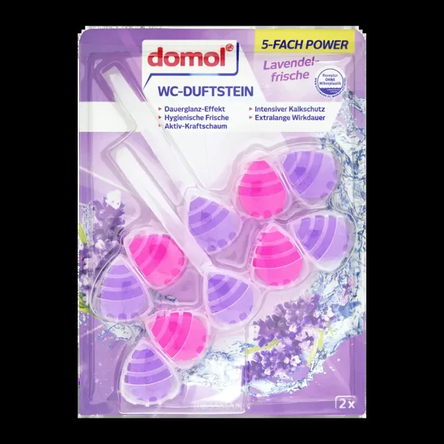 Domol WC Blok 5v1 Levandule 2x 55 g 110 g