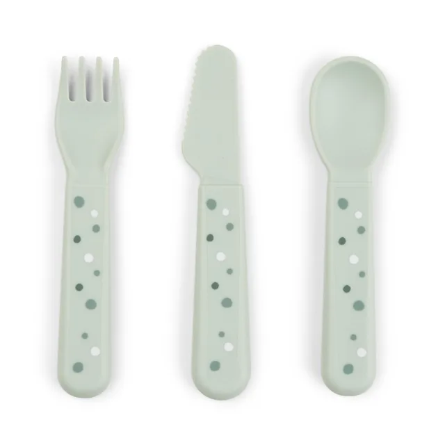 Done by Deer příborový set Foodie Happy dots, zelený