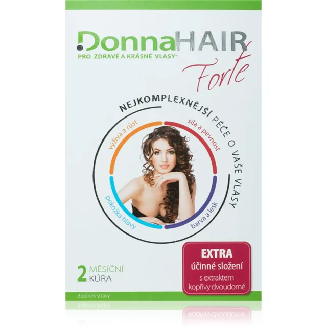 DonnaHAIR FORTE kapsle pro zdravé a krásné vlasy 60 cps
