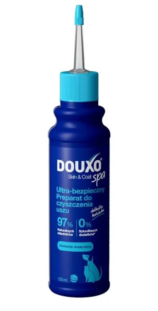 DOUXO Skin &amp; Coat Spa Ear Cleaner 120ml přípravek na čištění uší pro psy a kočky