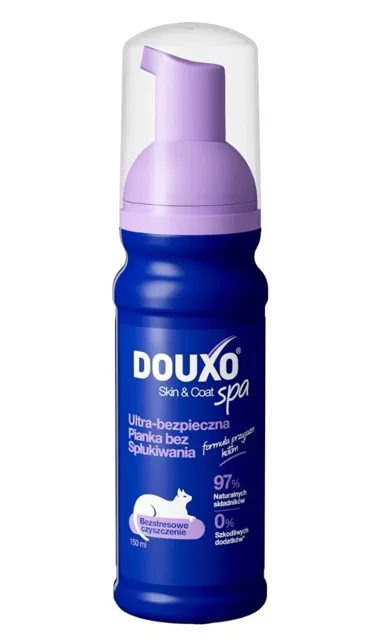 DOUXO Skin &amp; Coat Spa Low-stress Cat Mousse 150 ml bezstresové mytí bez oplachování pro kočky