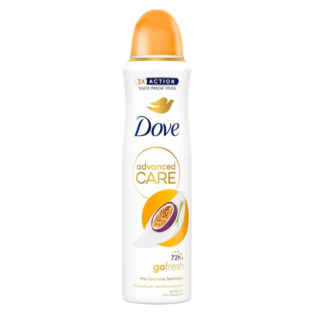 Dove Advanced Care Go Fresh s vůní mučenky a citronové trávy sprej 72 hodin 200 ml