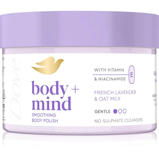 Dove French Lavender & Oat Milk tělový peeling 295 ml